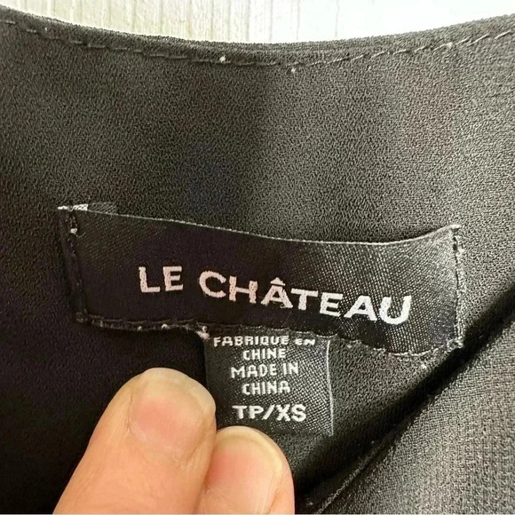 Le Chateau Tank Top Adjustable  Spaghetti Straps Black Size Extra Small - Picture 8 of 16